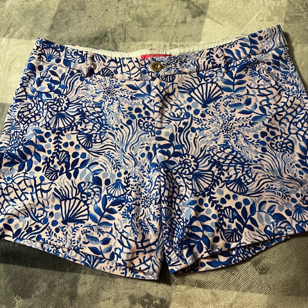 Lilly Pulitzer High Tides Good Vibes Jayne Knit Short size 16 ECU